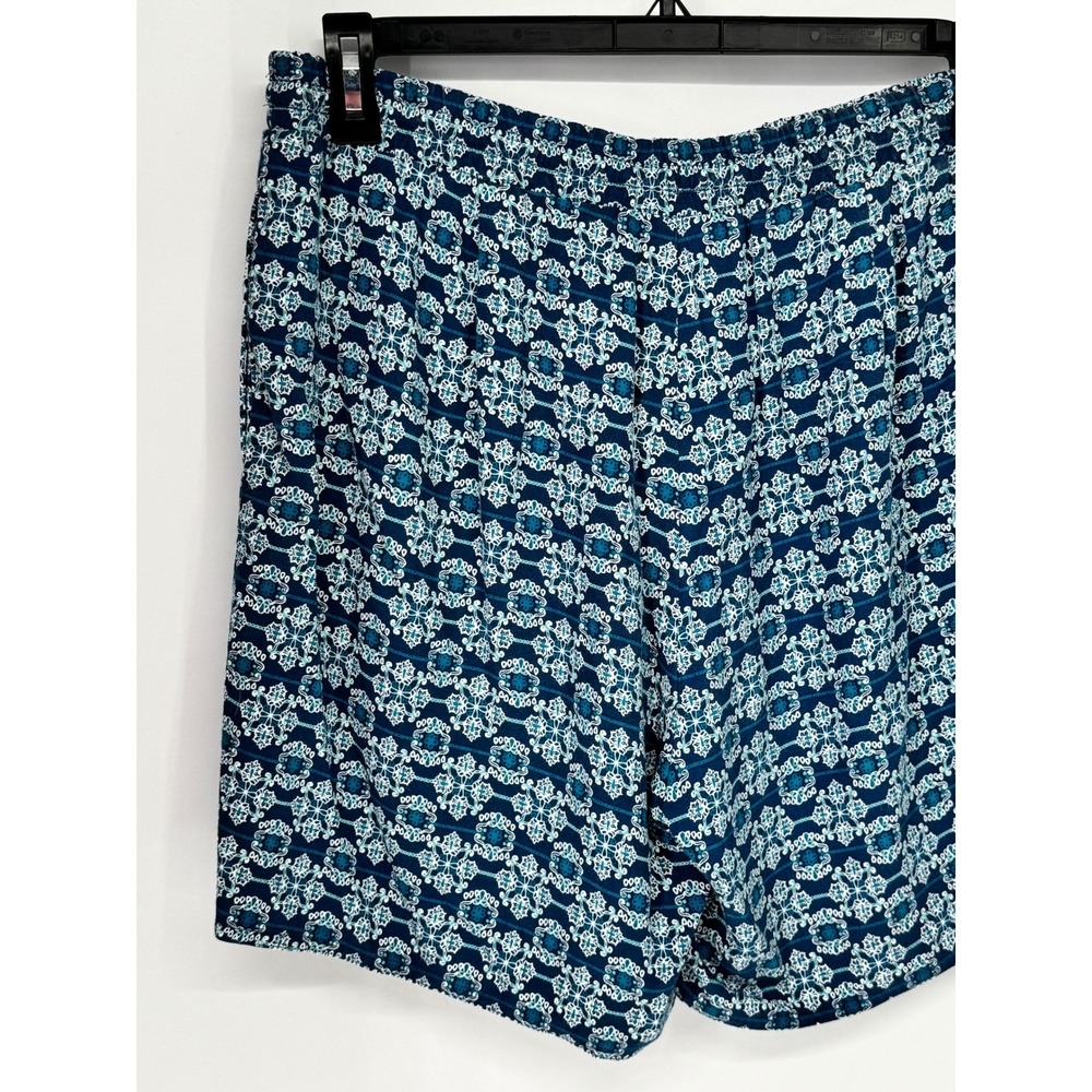 J. Jill Shorts Womens Medium Blue Excellent Elastic Waist Rayon Medallion Print - Picture 5 of 13